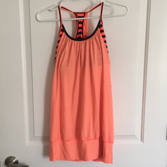 lululemon athletica Tops - Lululemon orange and navy no limits tank, size 8
